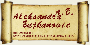 Aleksandra Bujkanović vizit kartica